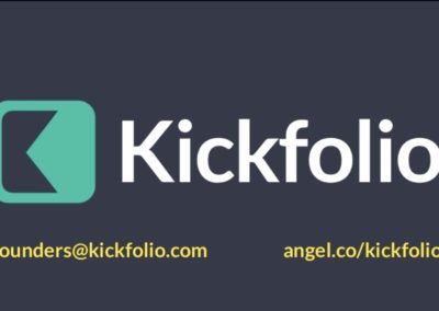 Conclusion slide from the pitch deck of Kickfolio
